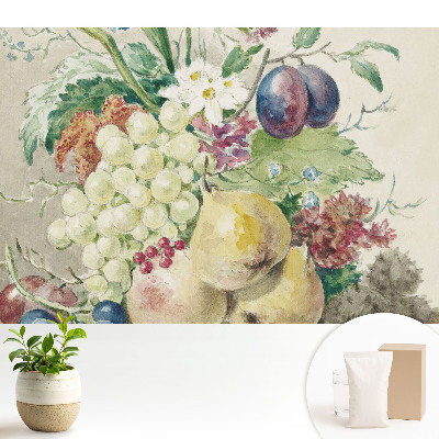 Natură statică cu fructe și flori