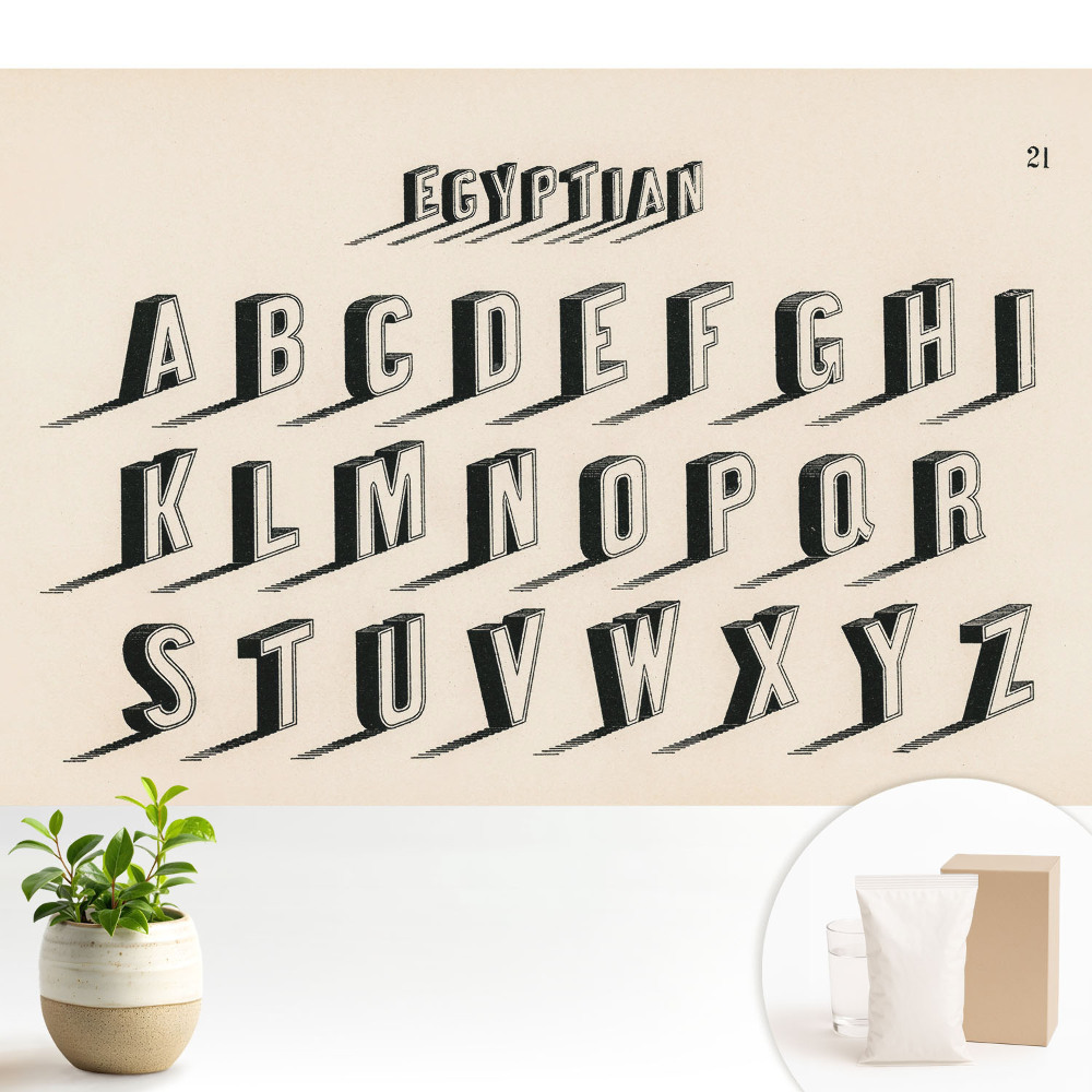 Alfabet retro stilizat