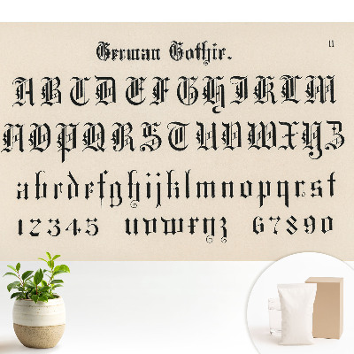 Alfabet gotic elegant și decorativ