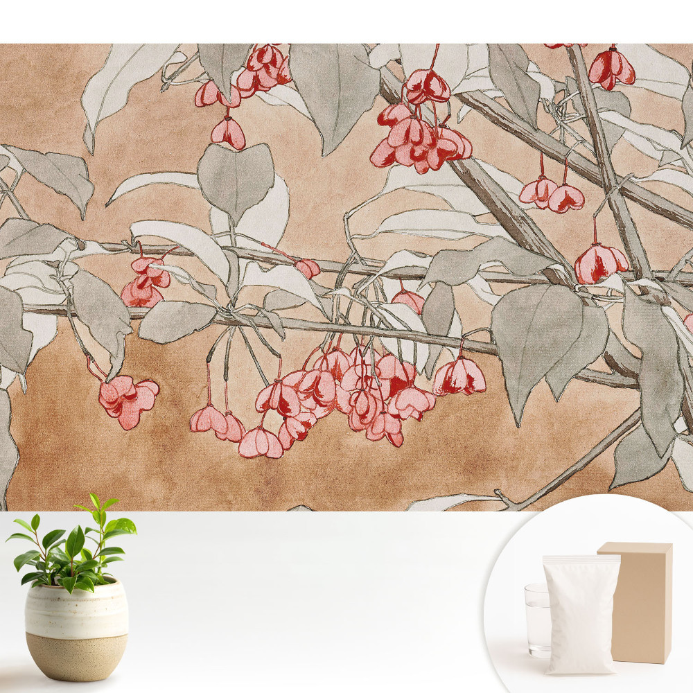 Flori și frunze delicate în culori subtile