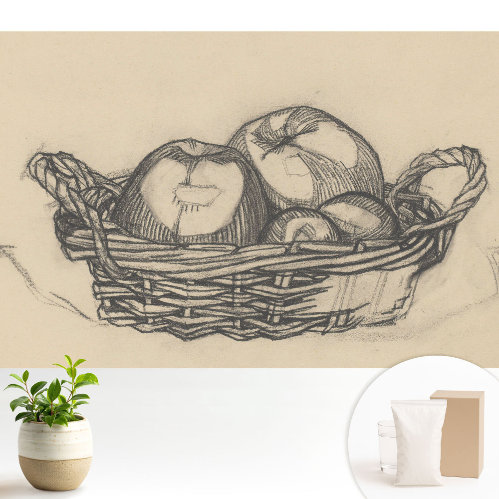 Desen clasic cu coș de fructe