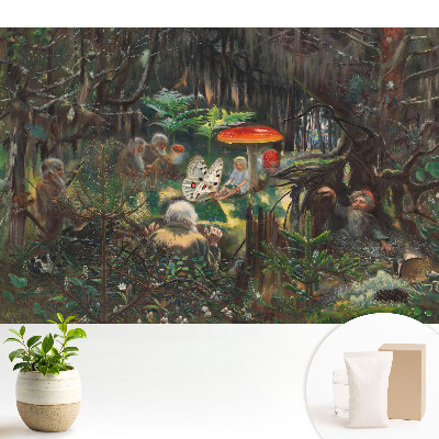 Peisaj forestier în stil magic