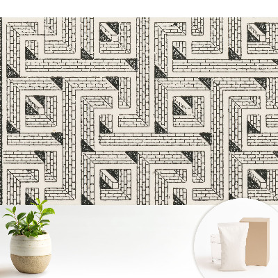 Compoziție geometrică a cărămizilor într-un labirint