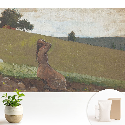 Femeie idilică pe deal