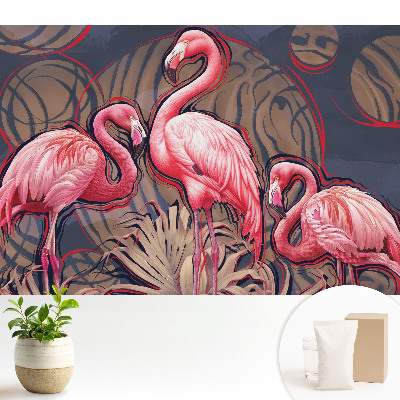 Compoziție armonioasă de fundal abstract flamingo