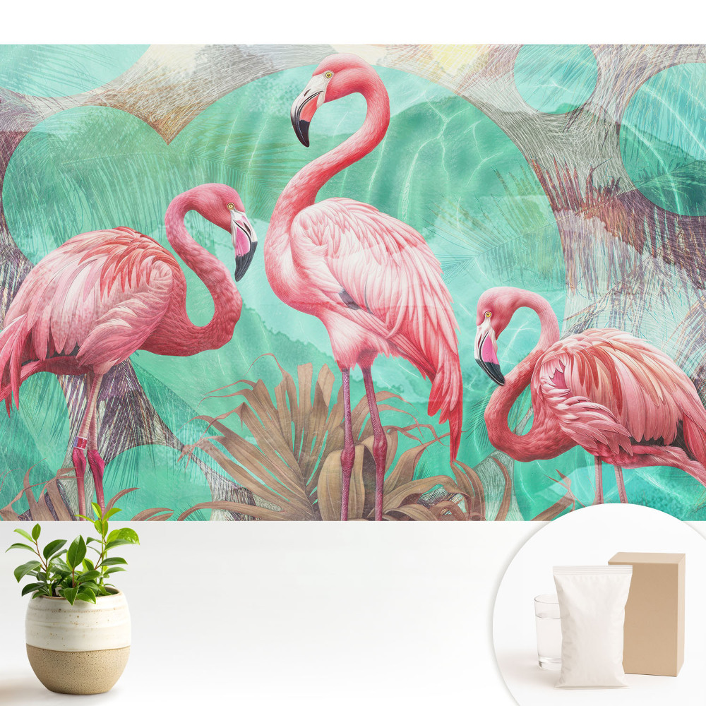 Flamingo în turcoaz