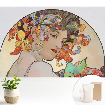 Portret Art Nouveau al unei femei cu panglici