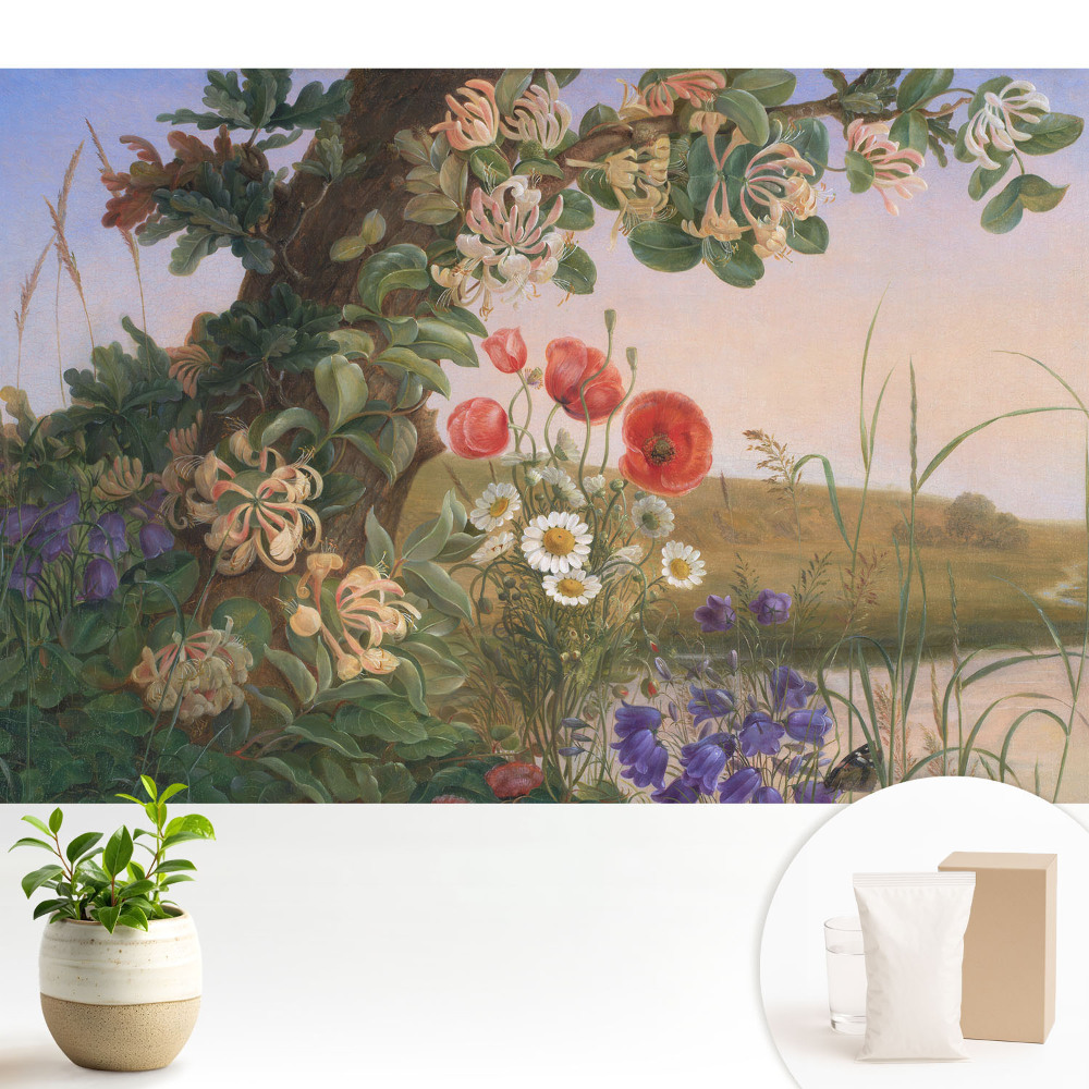 Peisaj floral colorat, atmosferă idilică