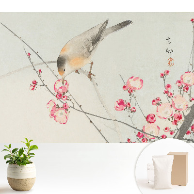 Pasăre și flori japoneze