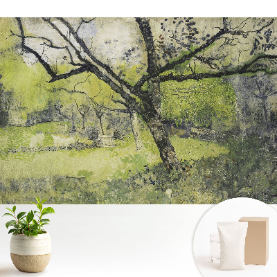 Tablou cu motiv de spațiu verde în parc, reprezentând un copac