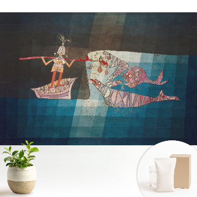 Motive marine abstracte pe o barcă