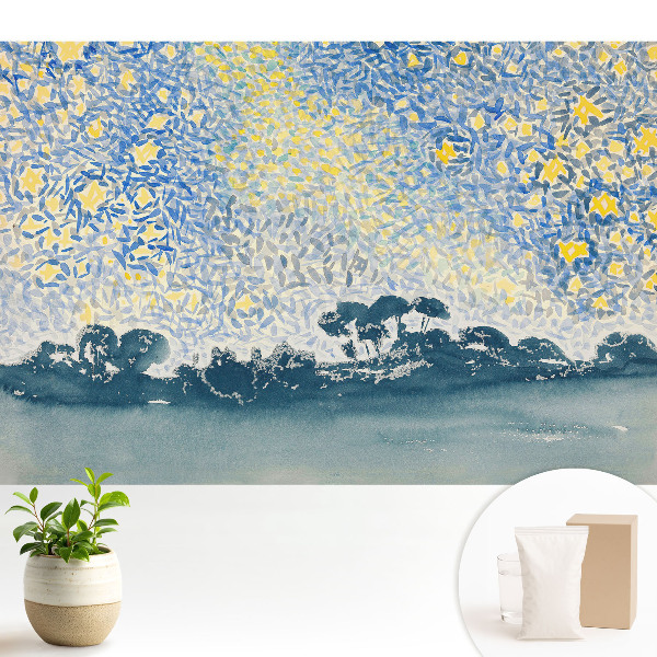 Un cer albastru și galben plin de energie