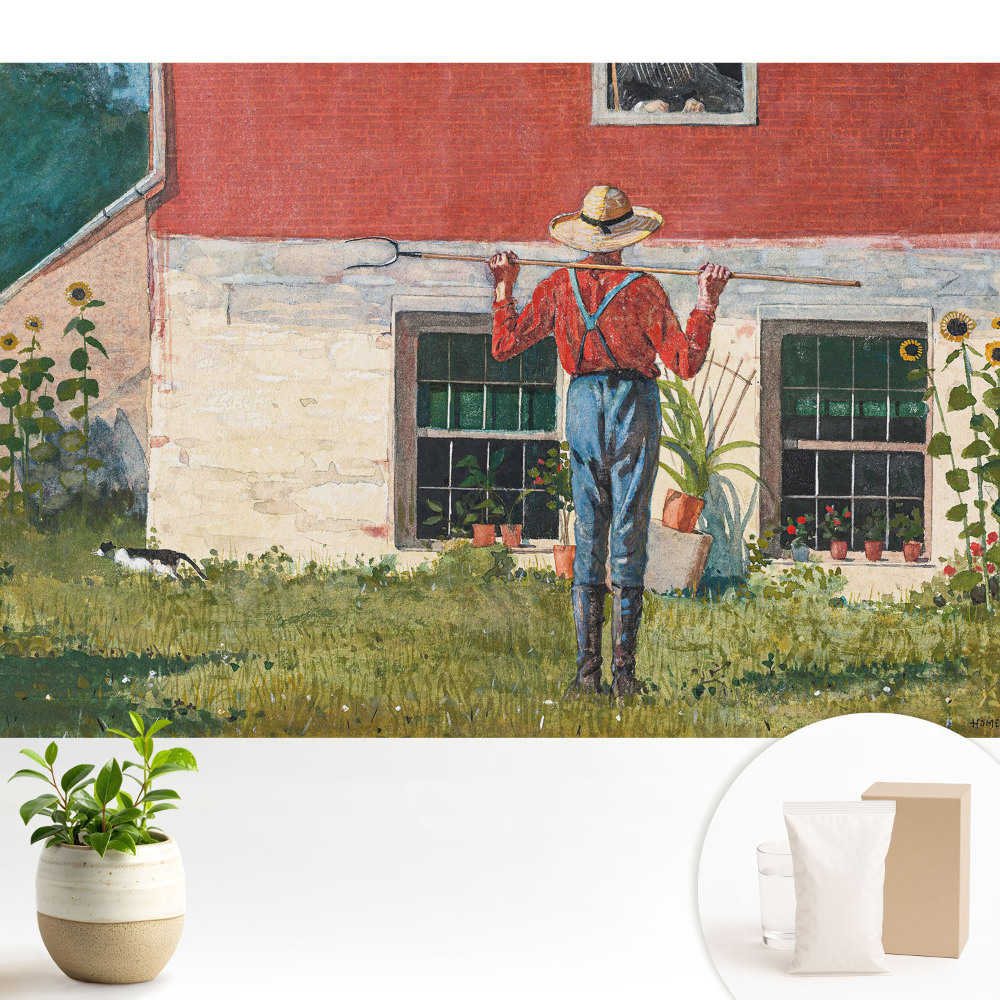 O idilă rustică într-o grădină de la țară