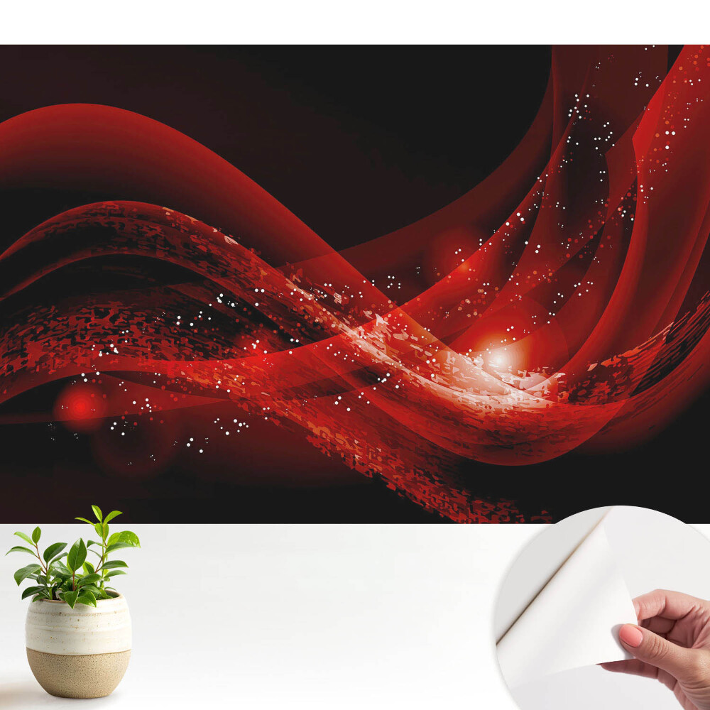 Valuri și scântei roșii abstracte