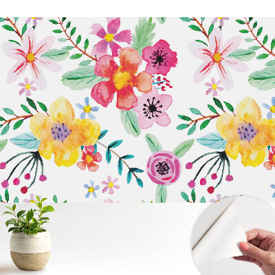 Flori colorate în acuarelă