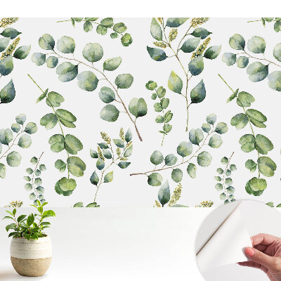 Model repetitiv de frunze de plantă în acuarelă