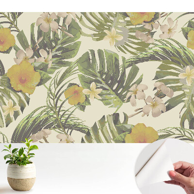 Frunze tropicale, flori exotice