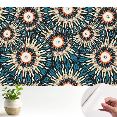 Flori energice într-o compoziție repetabilă