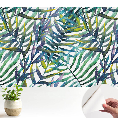 Model repetitiv cu frunze tropicale în acuarelă