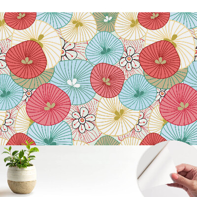 Flori rotunde colorate în stil modern