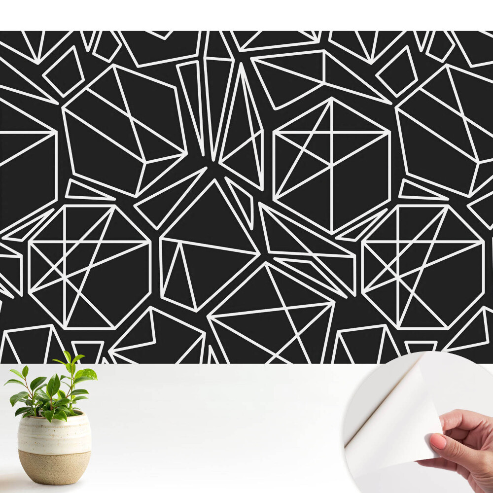 Figuri geometrice pe fundal negru