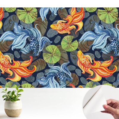 Motiv energic cu pești koi