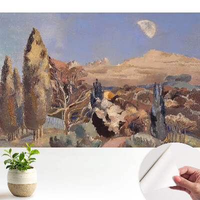 Un peisaj pitoresc cu copaci și munți