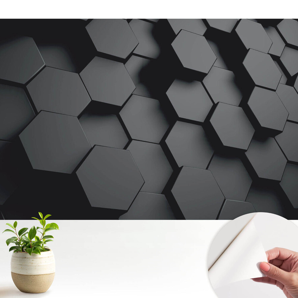 Hexagone 3D întunecate, eleganță și modernitate