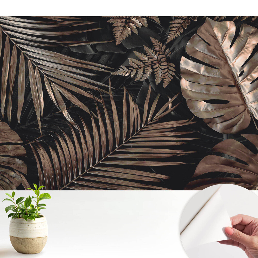 Frunze tropicale în maro