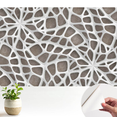 Structuri organice albe pe fundal maro