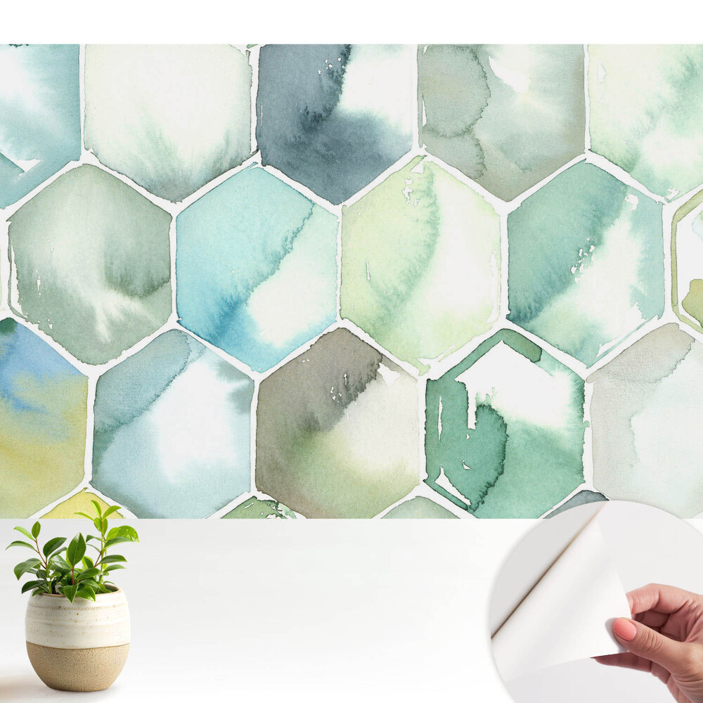 Armonie hexagonală în acuarelă