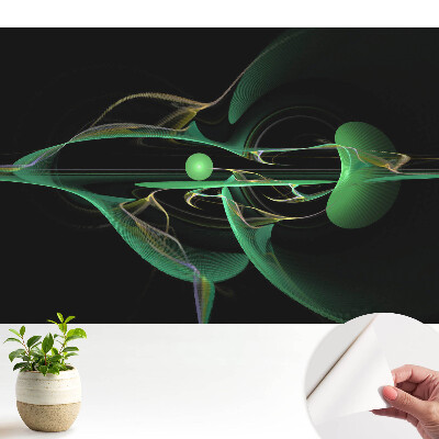 Valuri verzi abstracte și sferă