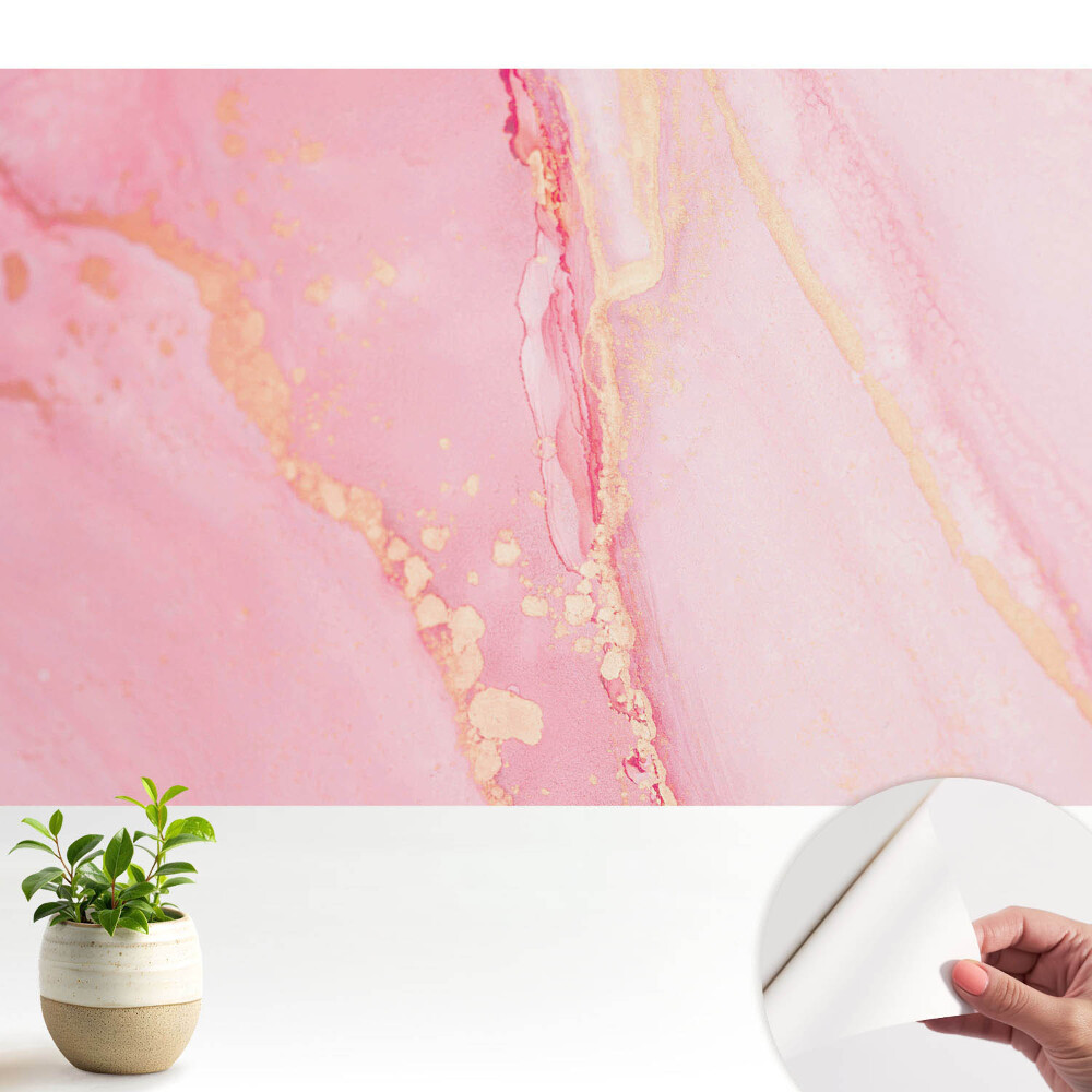 Pete roz subtile cu accente galbene