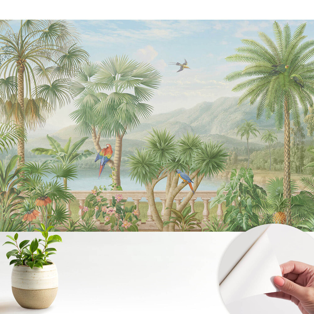 Vedere tropicală a unei oaze naturale