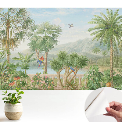 Vedere tropicală a unei oaze naturale