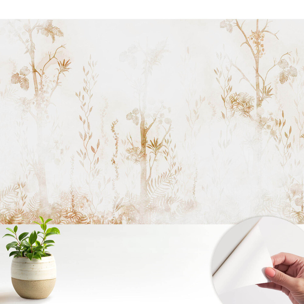 Motive botanice pe un fundal deschis