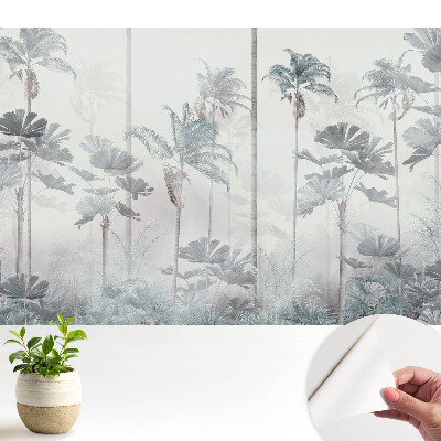 Palmieri exotici într-o ceață blândă