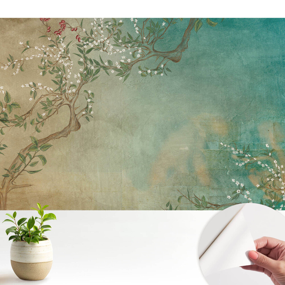 Ramuri rustice cu flori și fructe de pădure