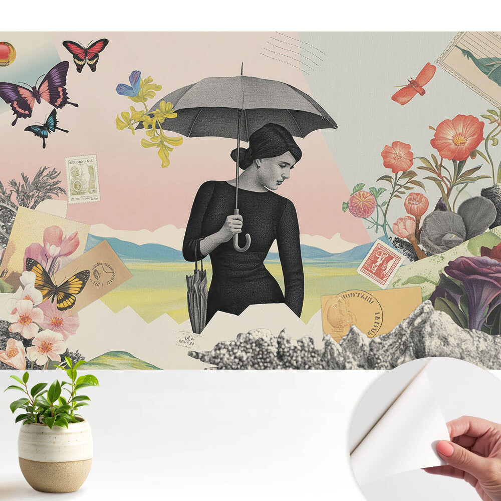 Colaj suprarealist retro colorat