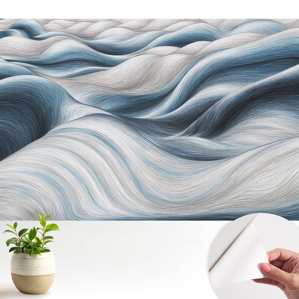 Linii ondulate și moi în nuanțe de albastru
