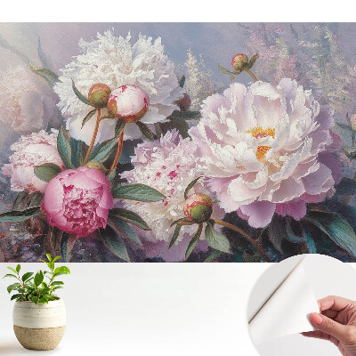 Flori de bujor în nuanțe pastelate