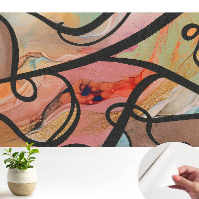 Valuri abstracte și linii de contrast — poster decorativ