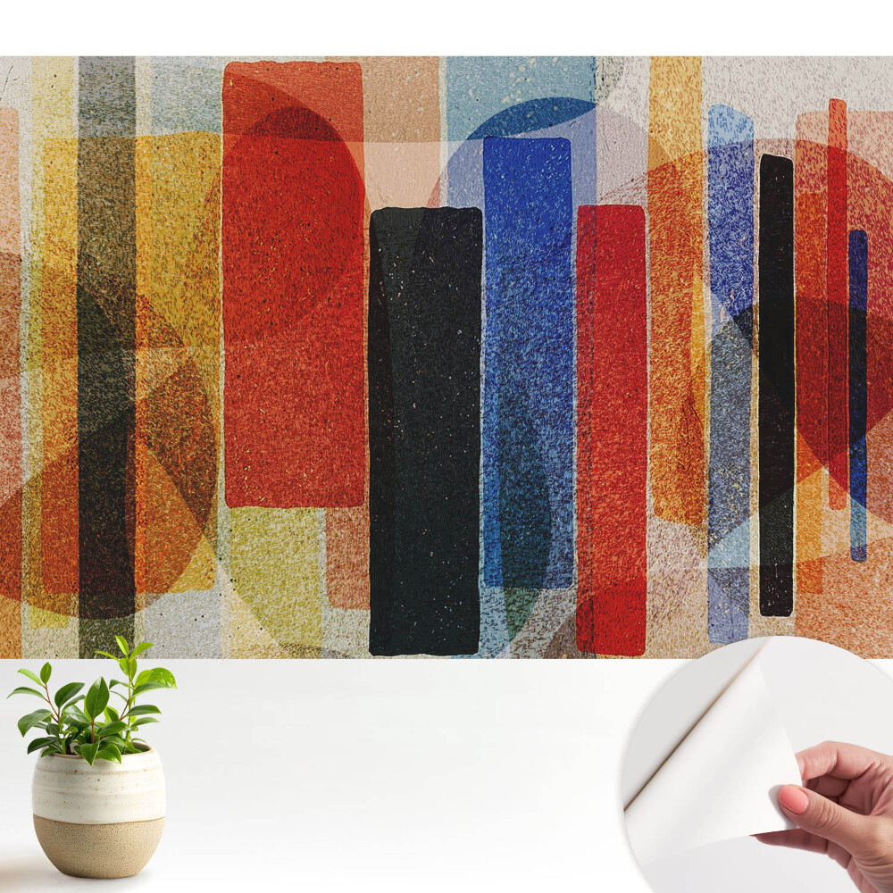 Figuri geometrice colorate într-un stil abstract