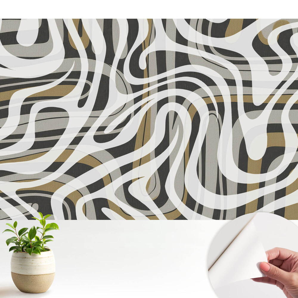 Linii expresive, nuanțe calde, abstracție