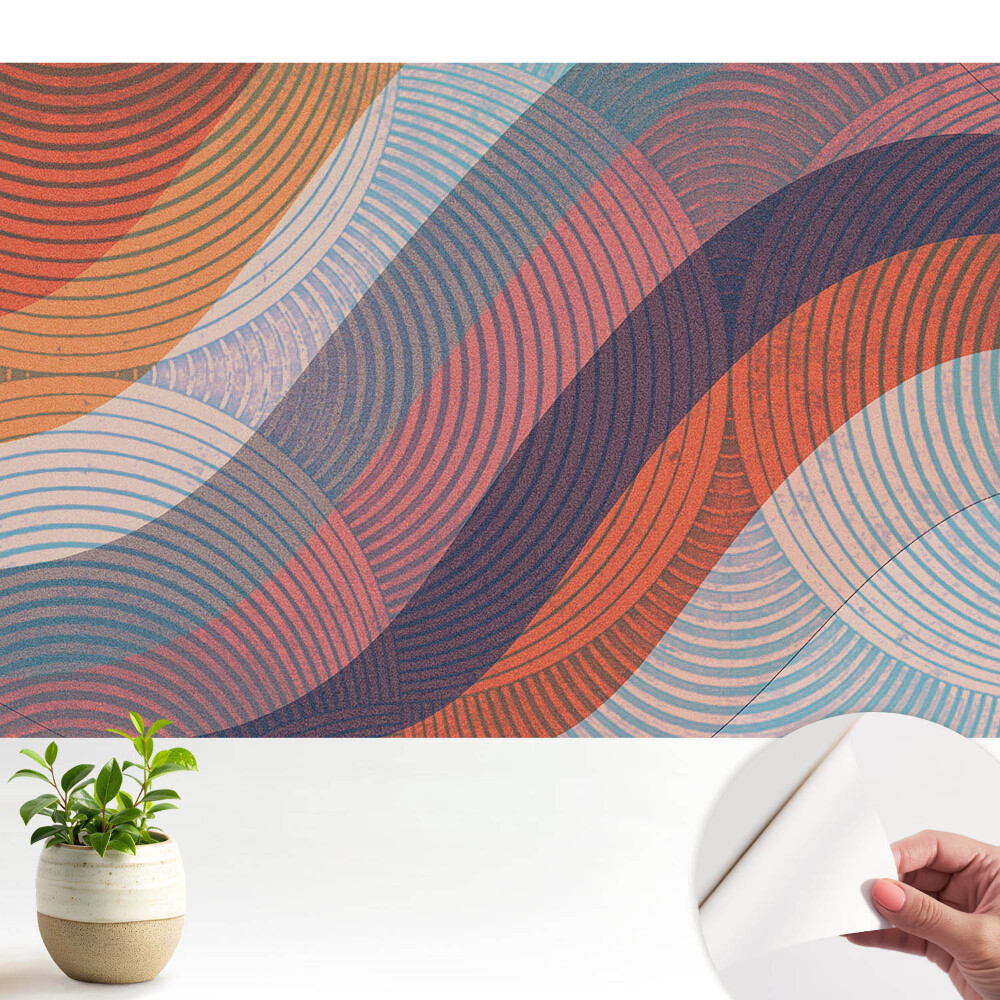 Linii ondulate colorate abstracte