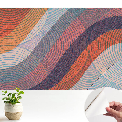 Linii ondulate colorate abstracte