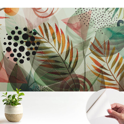 Frunze cu modele geometrice abstracte.