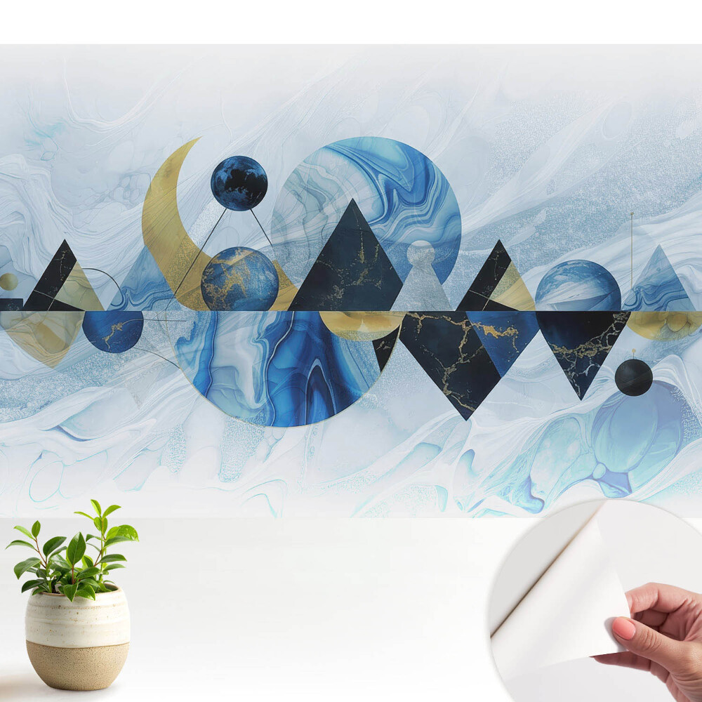 Forme geometrice în nuanțe de albastru