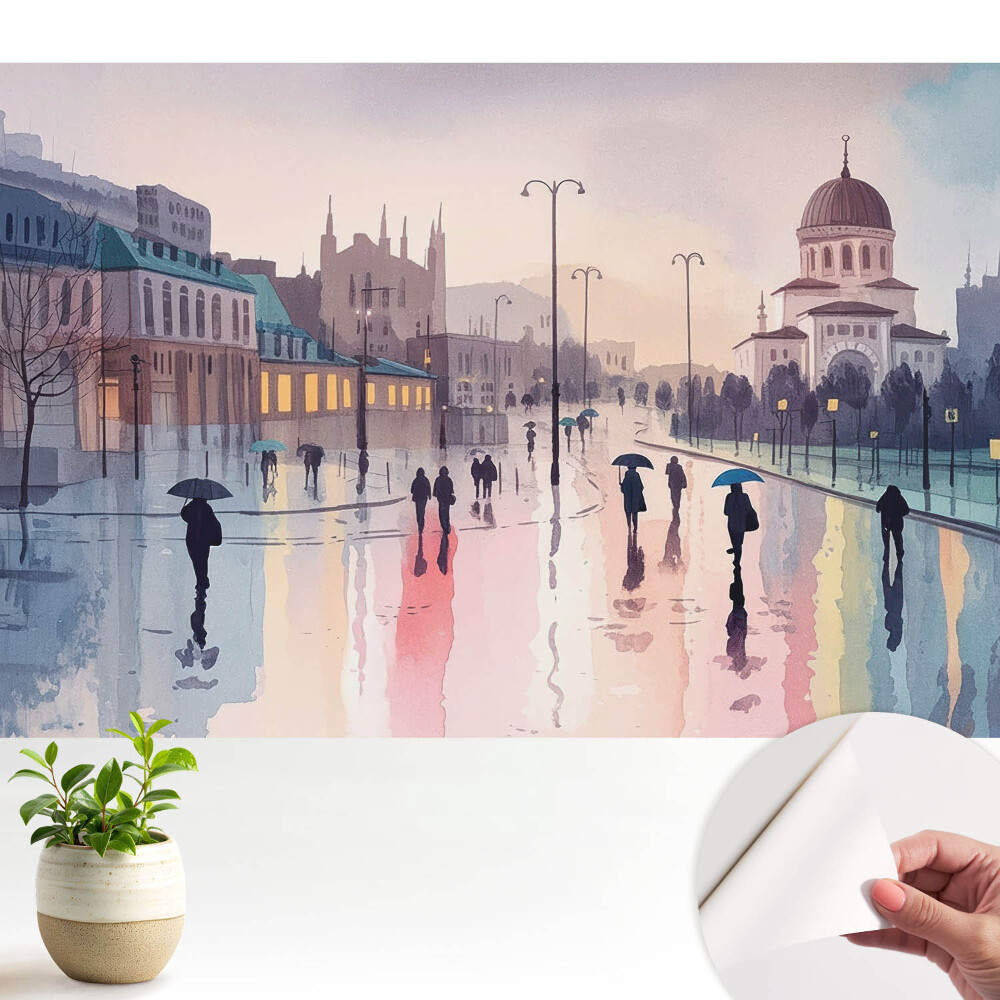 Strada orașului după ploaie