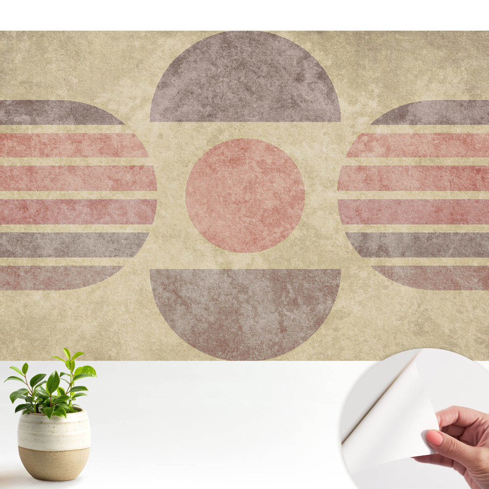 Model geometric retro în culori pastelate